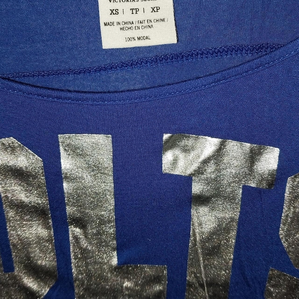 Victoria Secret Pink long sleeve blue and silver Indianapolis Colts Shirt NWOT - Picture 4 of 4